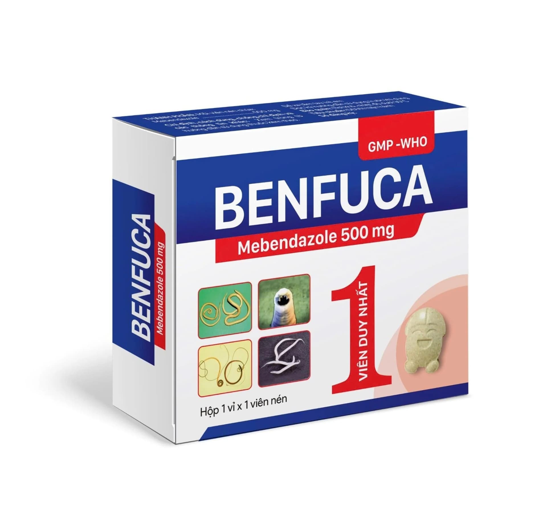 Benfuca Meracine- Mebendazole 500mg (Hộp 1 viên)
