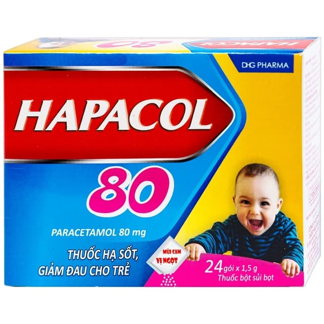 Bột Hapacol 80 DHG (24 gói)