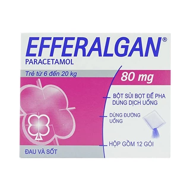 Bột sủi Efferalgan 80mg UPSA SAS (12 gói)
