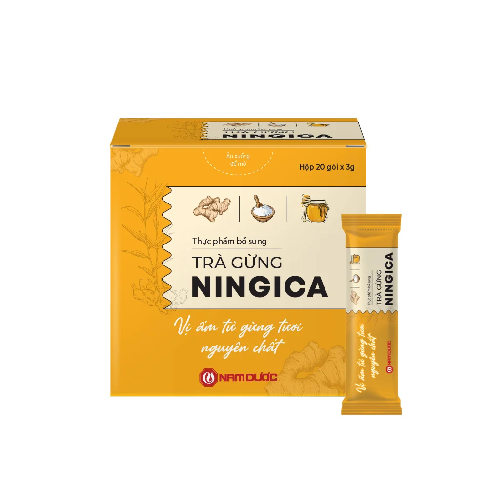 TPBS Trà Gừng Ningica (Hộp 20 gói x 3g)