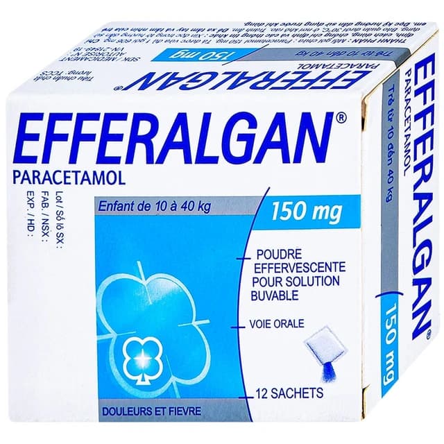 Bột sủi Efferalgan 150mg UPSA SAS (12 gói)