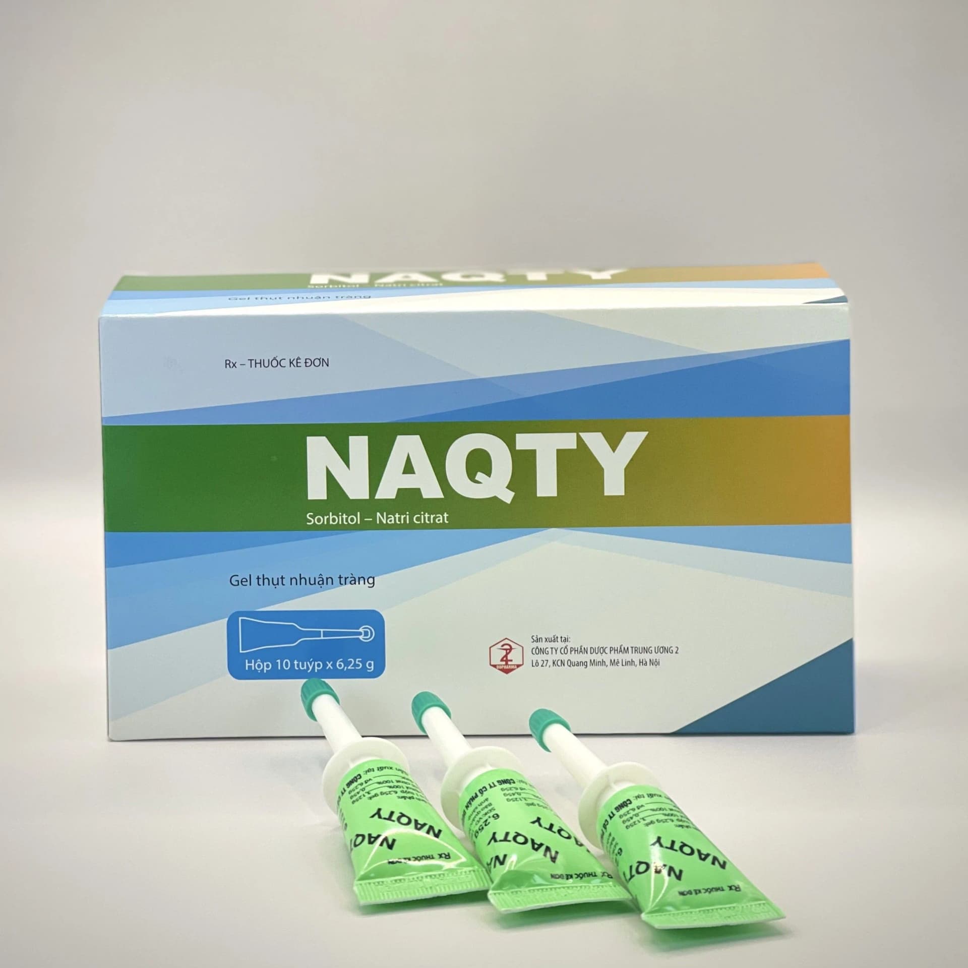 Gel thụt nhuận tràng Naqty 6,25g (Hộp 10 tuýp)