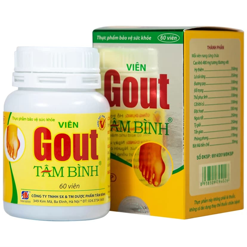 Viên Gout Tâm Bình (Hộp 60 viên)