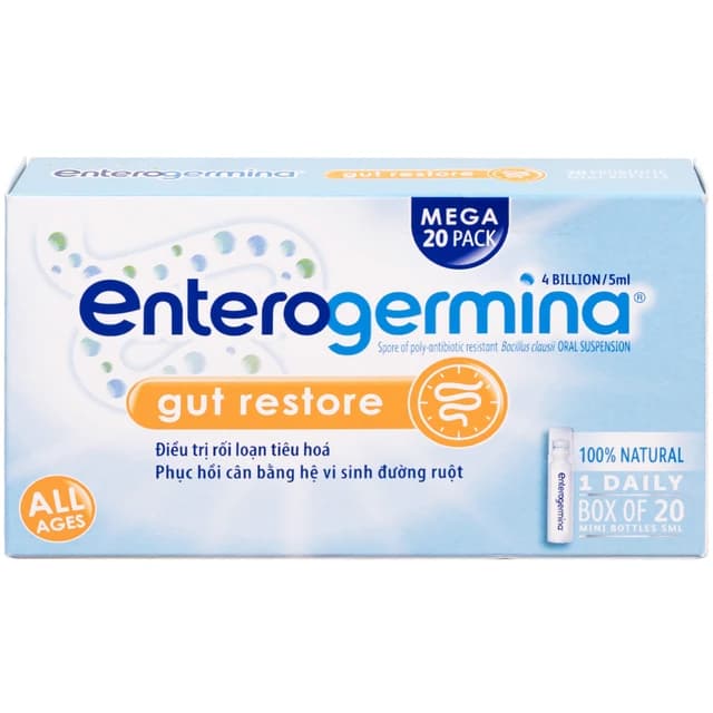 Hỗn dịch uống men vi sinh Enterogermina 4 tỷ/5ml (2 vỉ x 10 ống)