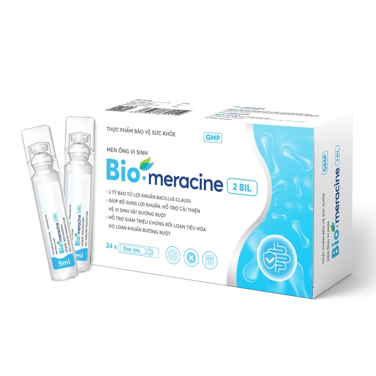 Men vi sinh Bio Meracine 2 Bil (Hộp 24 ống 5ml)