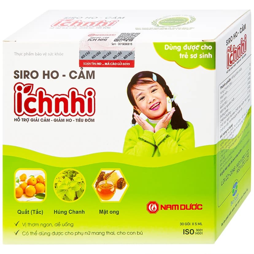 Siro Ho Cảm Ích Nhi Nam Dược (30 gói x 5ml)