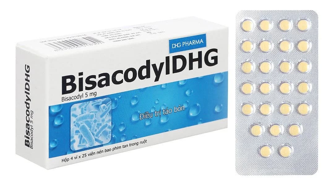 Thuốc BisacodylDHG (4 vỉ x 25 viên)