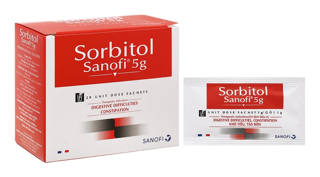 Thuốc bột Sorbitol Sanofi 5g (20 gói x 5g)