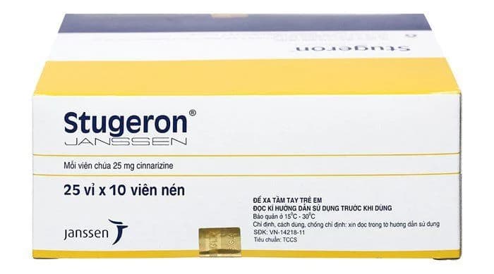 Thuốc Stugeron Janssen (25 vỉ x 10 viên)