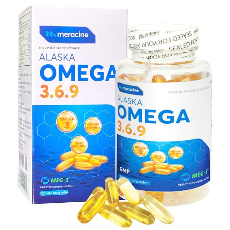 TPBVSK Alaska Omega 3.6.9 Meracine (Hộp 100 viên)