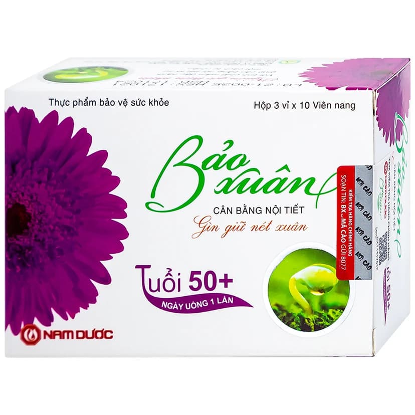 TPBVSK Bảo Xuân 50+ Nam Dược (3 vỉ x 10 viên)