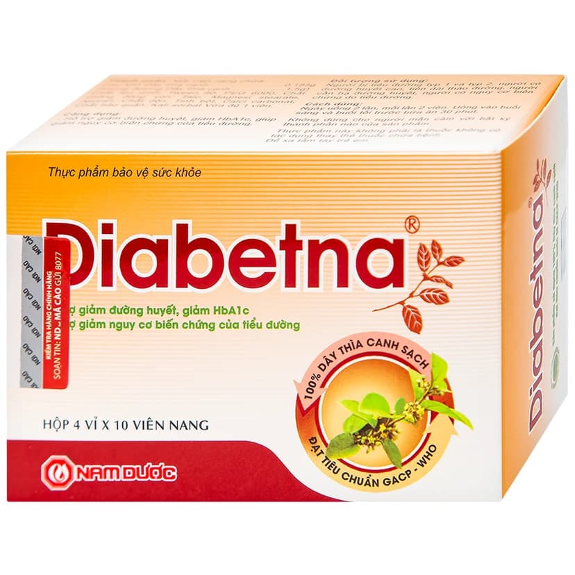 TPBVSK Diabetna Nam Dược (4 vỉ x 10 viên)