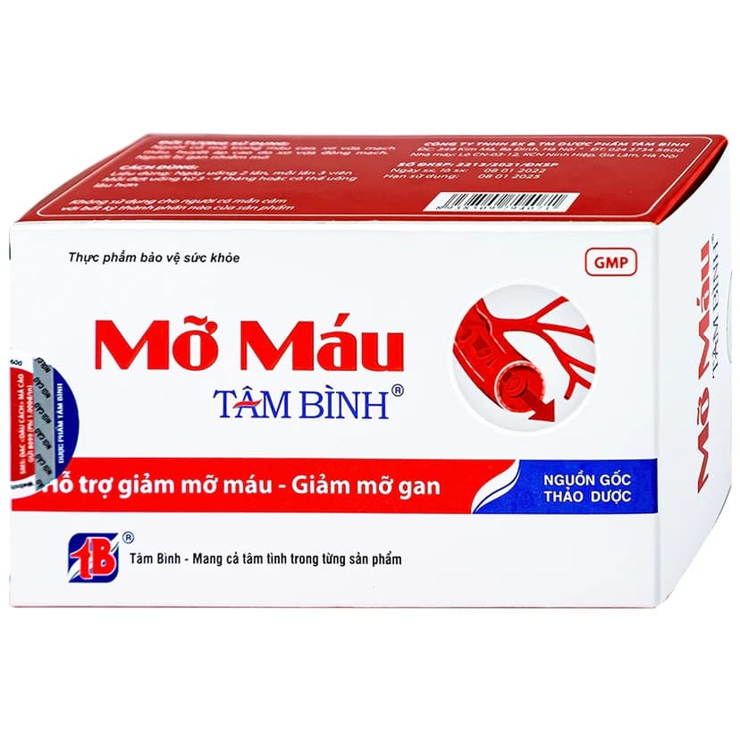 TPBVSK Mỡ Máu Tâm Bình (5 vỉ x 12 viên)