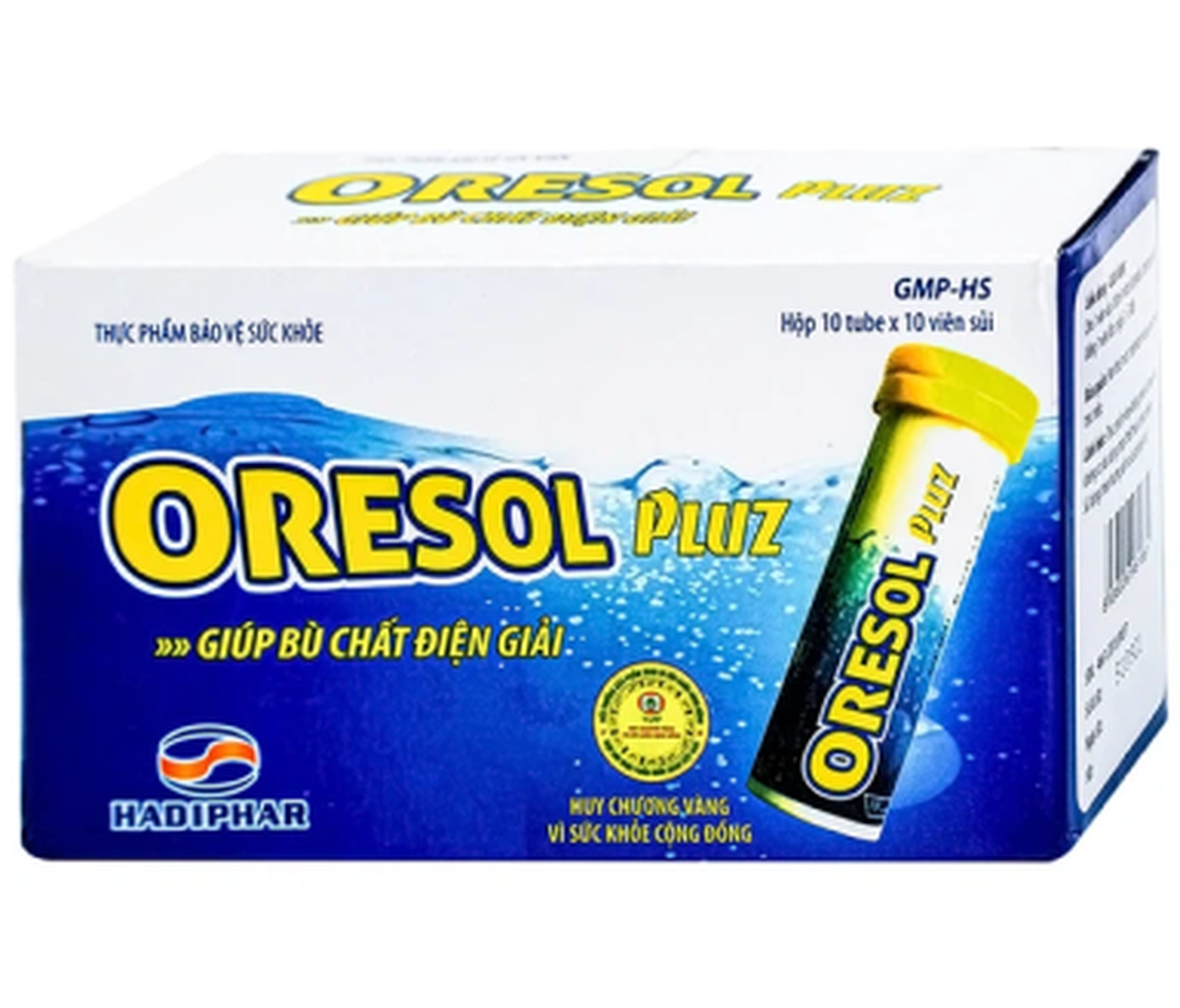 TPBVSK Viên Sủi Oresol Pluz (Hộp 10 tuýp x 10 viên)