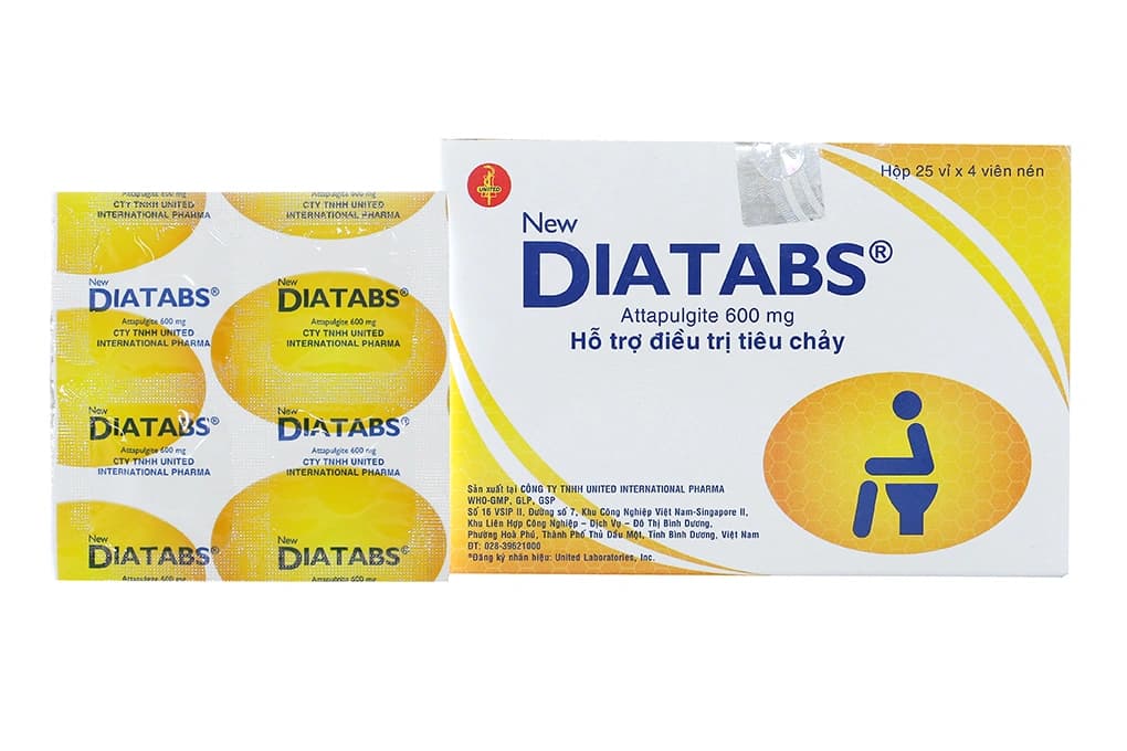 Viên nén Diatabs 600mg (25 vỉ x 4 viên)