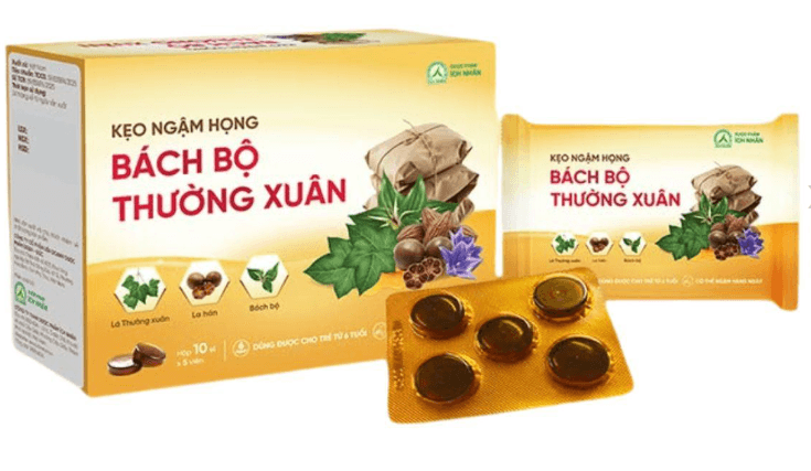 Viên ngậm Bách Bộ Thường Xuân (Hộp 10 vỉ)