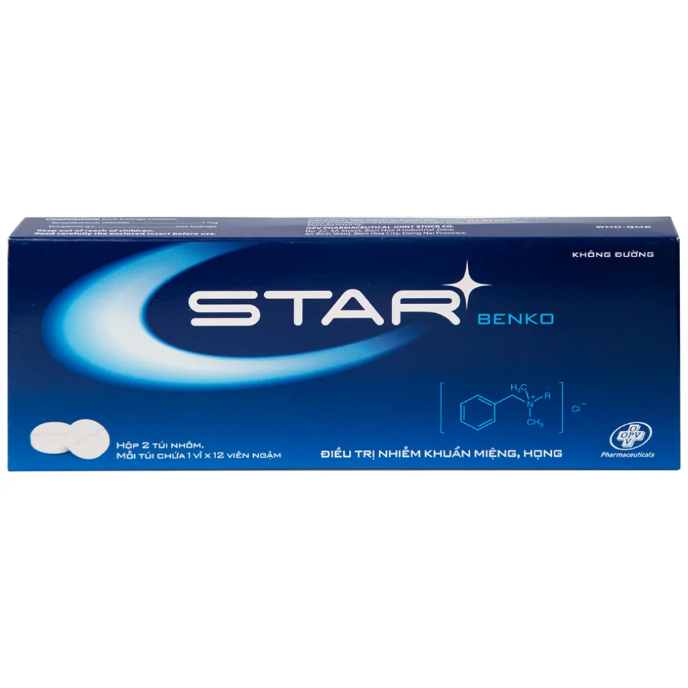 Viên ngậm Star Benko OPV (2 vỉ x 12 viên)
