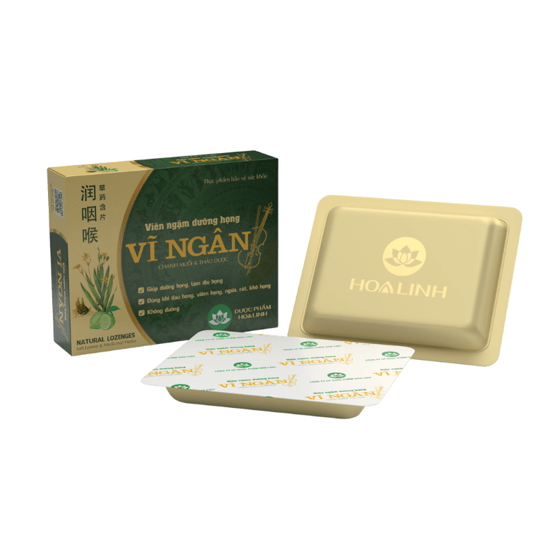 Viên ngậm Vĩ Ngân Hoa Linh (Hộp 2 vỉ x 5 viên)