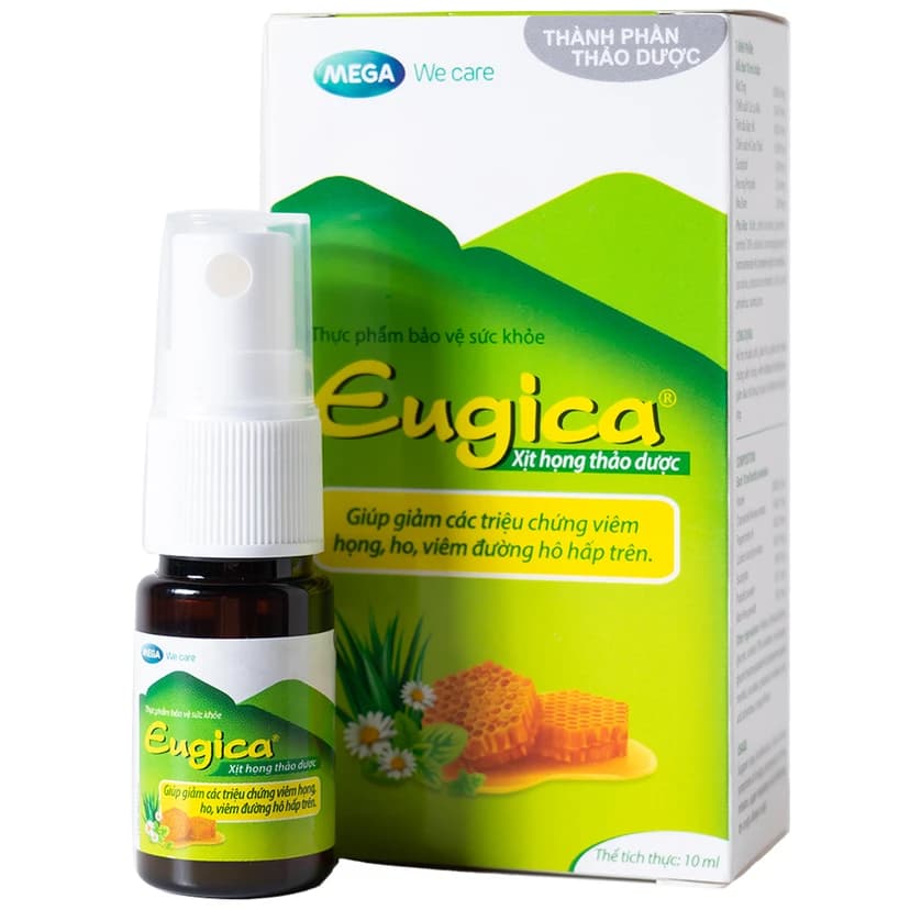 Xịt Họng Thảo Dược Eugica Mega (10ml)