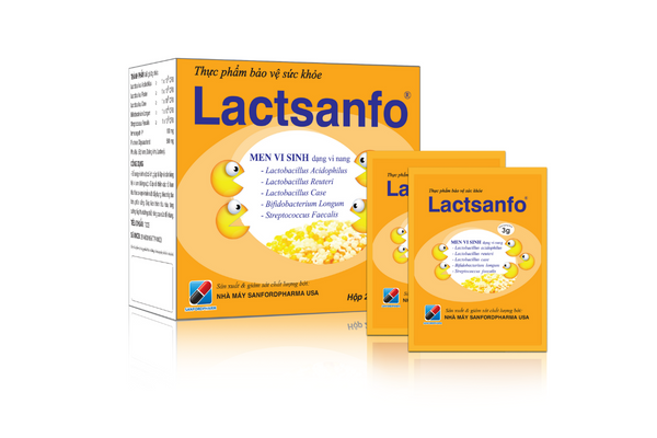 TPBVSK Men vi sinh Lactsanfo (Hộp 24 gói)